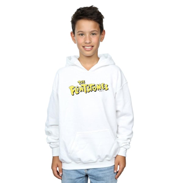 The Flintstones Boys Original Logo Hoodie 9-11 år Vit White 9-11 Years