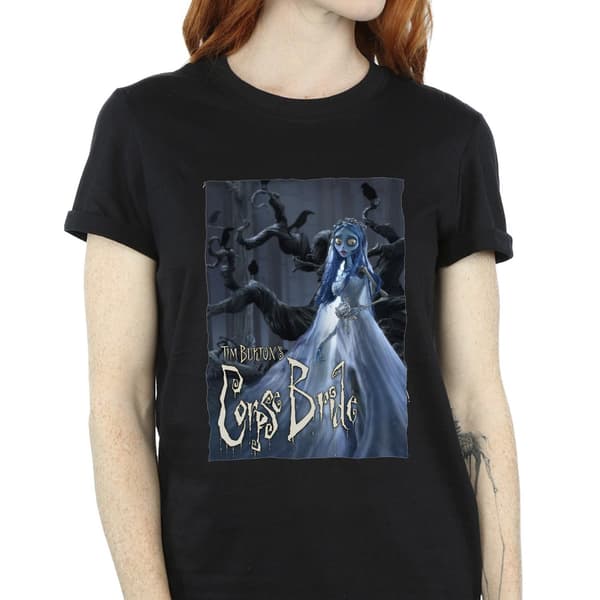 Corpse Bride Dam Brudklänning Affisch Bomull Boyfriend Black 4XL