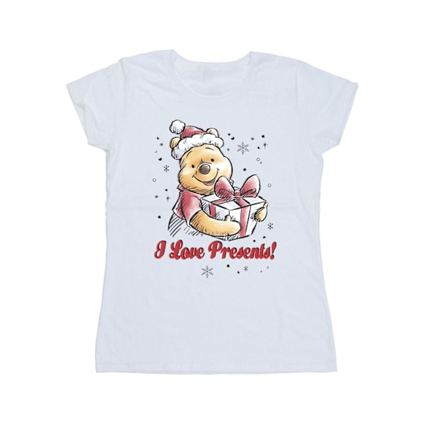 Disney Dam/Kvinnor Nalle Puh Kärlek Presenter Bomull T-shirt White M