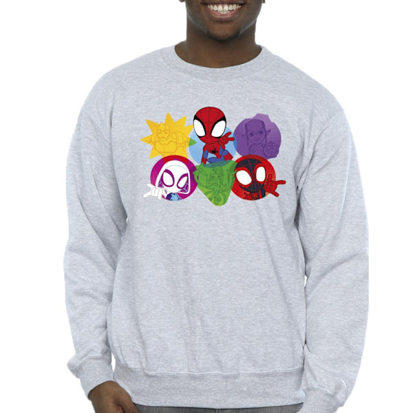 Marvel Herr Spidey And His Amazing Friends Faces Sweatshirt XL Sports Grey XL