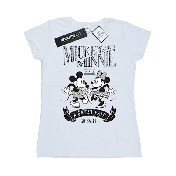 Disney Dam/Kvinnor Mickey Och Minnie Mouse Great Pair Bomull White L