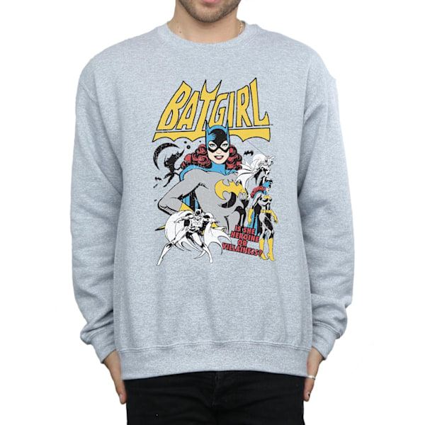 DC Comics Batgirl Hjältinna eller Skurk Sweatshirt M Sport Sports Grey M