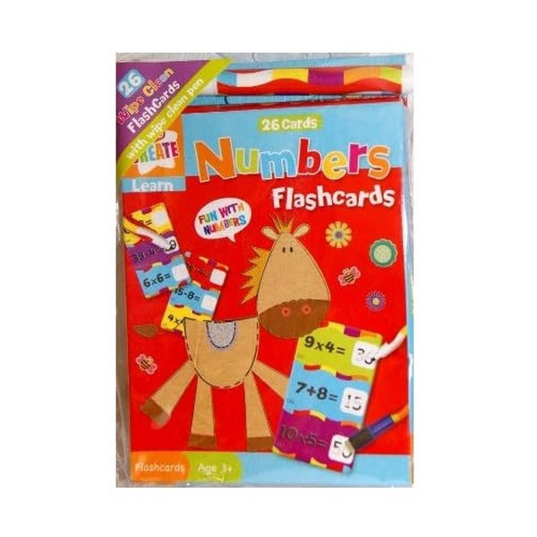 Kids Create Numbers Flash Card Set En Storlek Flerfärgad Multicoloured One Size