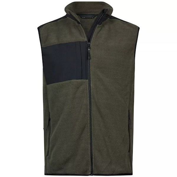 Tee Jays Herr Mountain Fleece Body Warmer XS Deep Green/Black Deep Green/Black XS