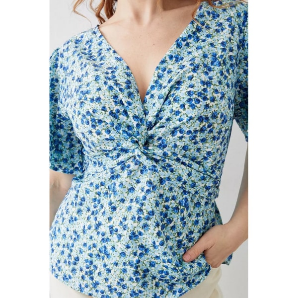 Dorothy Perkins Dam/Dam Rose Twisted Knot Front Plus Blou Blue 24 UK