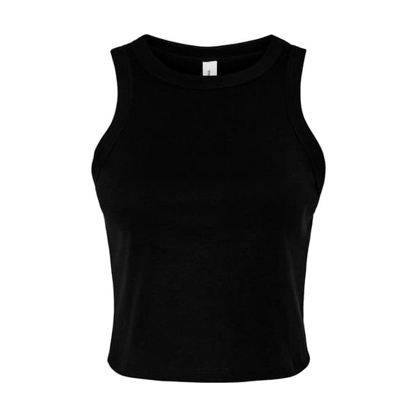 Bella + Canvas Dam Micro-Rib Racerback Linne XS So Solid Black XS