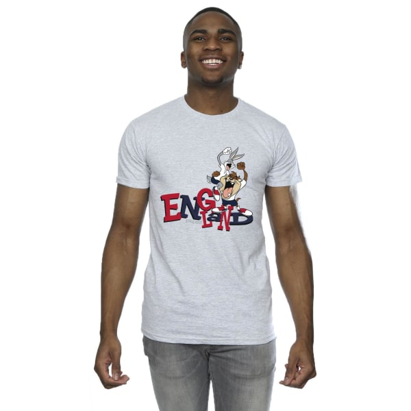 Looney Tunes Herr Bugs & Taz England T-shirt 4XL Sports Grey Sports Grey 4XL