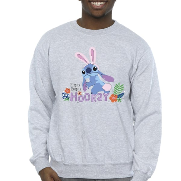Disney Herr Lilo & Stitch Hippity Hop Stitch Sweatshirt XL Spor Sports Grey XL