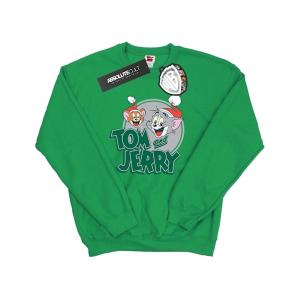 Tom And Jerry Herr Julhälsningar Sweatshirt M Irländsk Grön Irish Green M