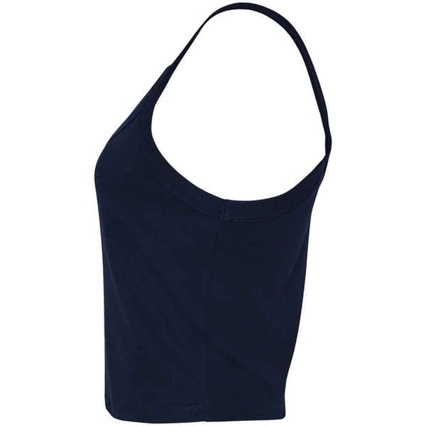 Bella + Canvas Dam/Dam Micro-Rib Spaghetti Strap Tank Top Solid Navy 10 UK - 12 UK