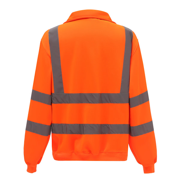 Yoko Hi-Vis Quarter Zip Sweatshirt M Orange för män Orange M