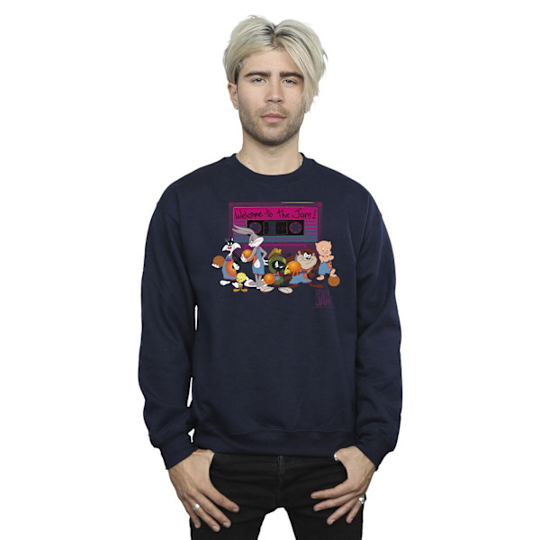 Space Jam: A New Legacy Team Cassette Sweatshirt för män, marinblå, storlek S Navy Blue S