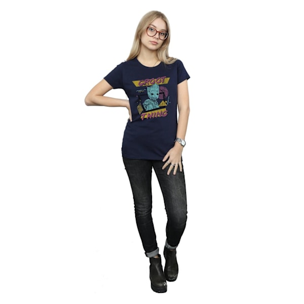 Marvel Womens/Ladies Guardians Of The Galaxy Vol. 2 Groot Thing Navy Blue L