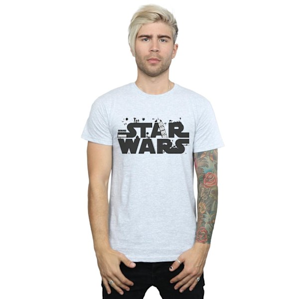 Star Wars Minimalistisk Logotyp T-shirt XL Sports Grey Sports Grey XL