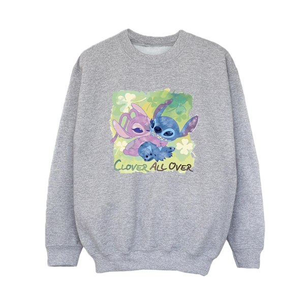 Disney Boys Lilo And Stitch St Patrick´s Day Clover Sweatshirt Sports Grey 3-4 Years