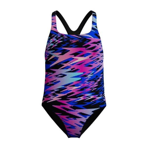 Speedo Flickor Hyper Boom Muscleback Baddräkt 9-10 år Anthracite 9-10 Years