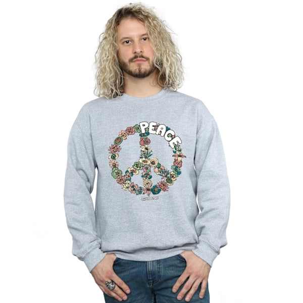 Woodstock Mens Floral Peace Sweatshirt XL Sports Grey Sports Grey XL