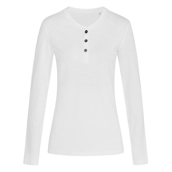 Stedman Dam/Damer Sharon Slub Henley Långärmad T-shirt L Vit White L