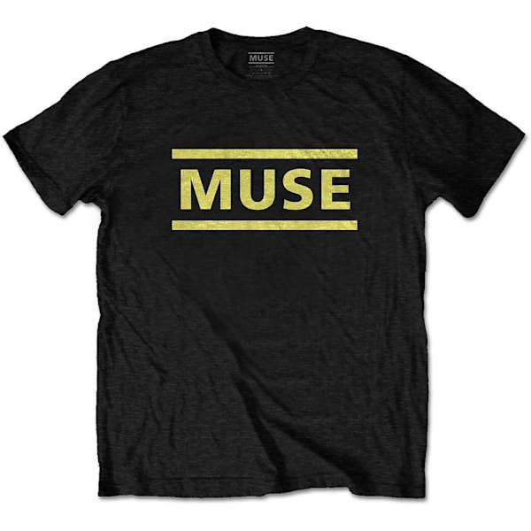 Muse Unisex Vuxen Logo Bomull T-shirt L Svart/Gul Black/Yellow L