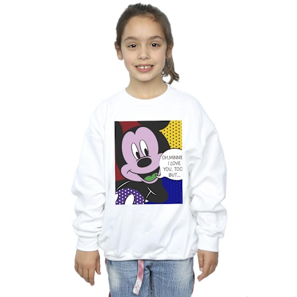 Disney Girls Mickey Mouse Oh Minnie Pop Art Sweatshirt 3-4 år White 3-4 Years