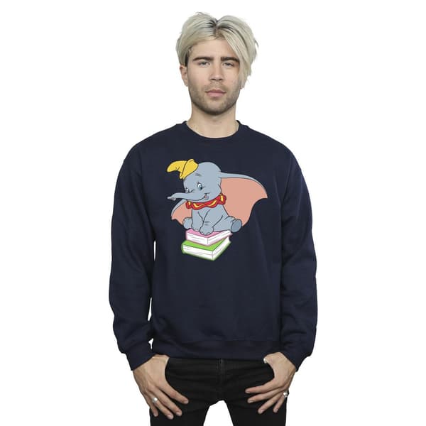 Disney Herr Dumbo Sitter På Böcker Sweatshirt S Marinblå Navy Blue S