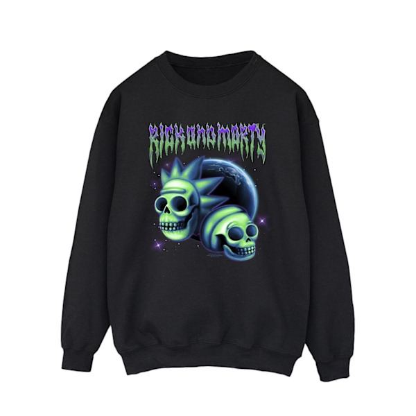 Rick And Morty Herr Space Skull Sweatshirt L Svart Black L