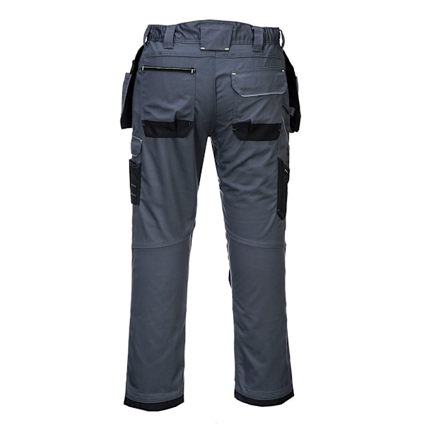 Portwest Herr PW3 Holster Pocket Arbetsbyxor 30R Zoom Grå/Svart Zoom Grey/Black 30R