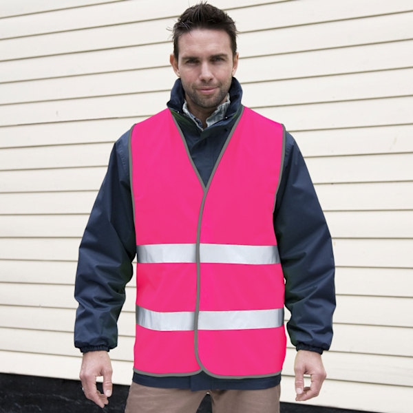 Result Vuxen Unisex Safeguard Förbättra Synlighet Väst 2X/3XL F Fluorescent Pink 2X/3XL