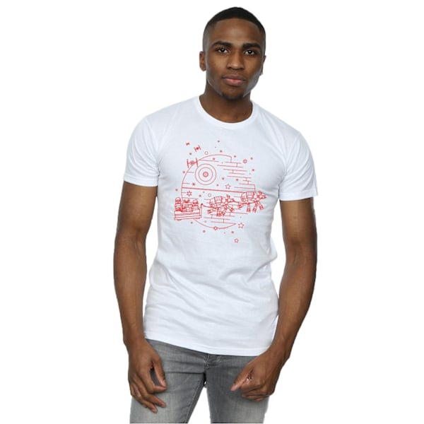 Star Wars Mens Death Star Sleigh T-Shirt S Vit White S