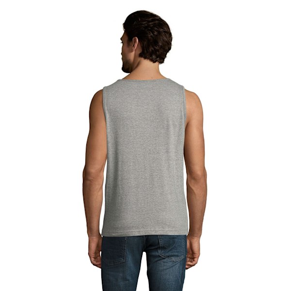 SOLS Herr Justin Sleeveless Tank / Vest Top S Gråmelerad Grey Marl S