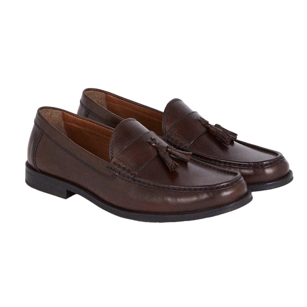 Burton Mens 1904 Tofs Läder Penny Loafers 11 UK Mörkbrun Dark Brown 11 UK