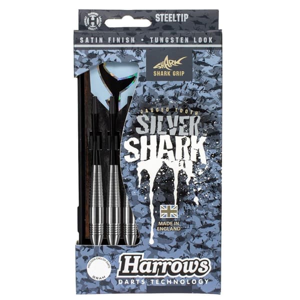 Harrows Silver Shark Dartset (3-pack) 23g Silver Silver 23g