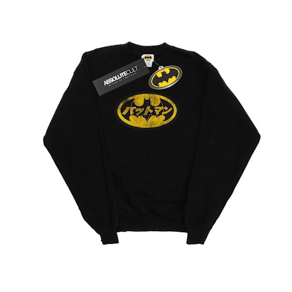 DC Comics Herr Batman Japansk Logotyp Gul Sweatshirt M Svart Black M