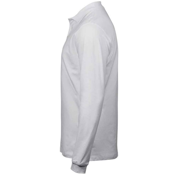 Tee Jays Herr Lyxig Stretch Långärmad Polotröja M Vit White M