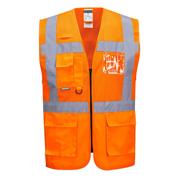 Portwest Madrid Mesh Hi-Vis väst XXL Orange Orange XXL