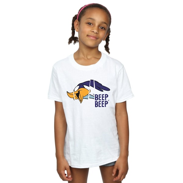 Looney Tunes Girls Road Runner Beep Beep Bomull T-shirt 12-13 år White 12-13 Years