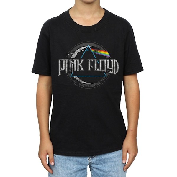 Pink Floyd Boys Dark Side Of The Moon Circular Logo T-Shirt 9-1 Black 9-11 Years