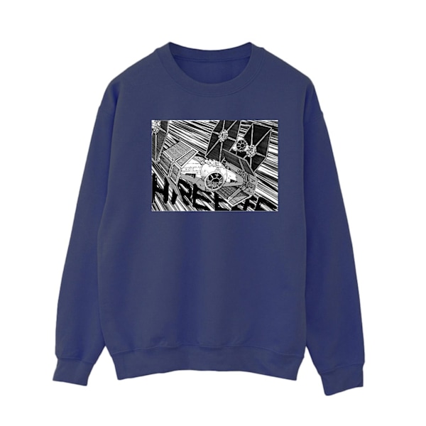 Star Wars Damkläder/Dam Anime Plane Sweatshirt L Marinblå Navy Blue L