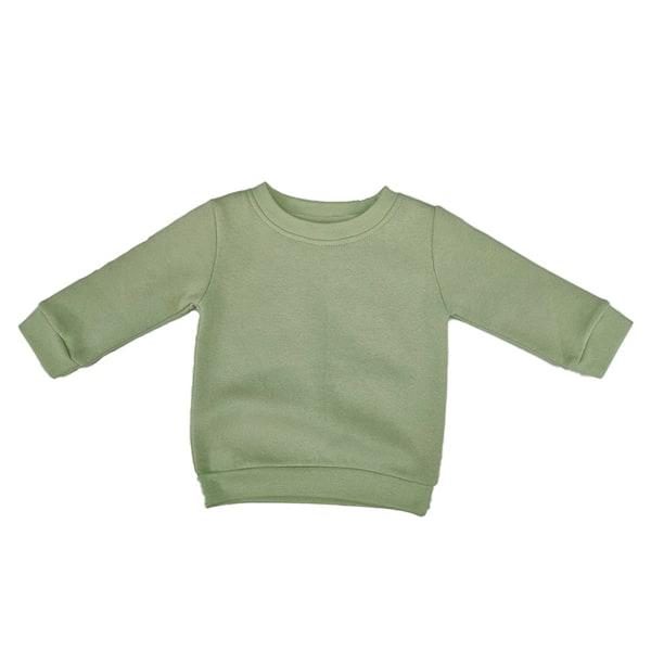 Babybugz Baby Essential Sweatshirt 6-12 månader Mjuk Oliv Soft Olive 6-12 Months