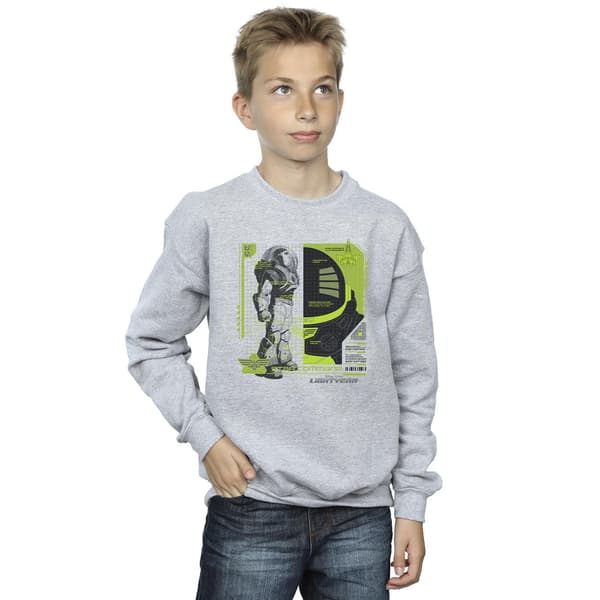 Disney Pojkar Lightyear Buzz Tech Panel Tröja 7-8 År Sport Sports Grey 7-8 Years