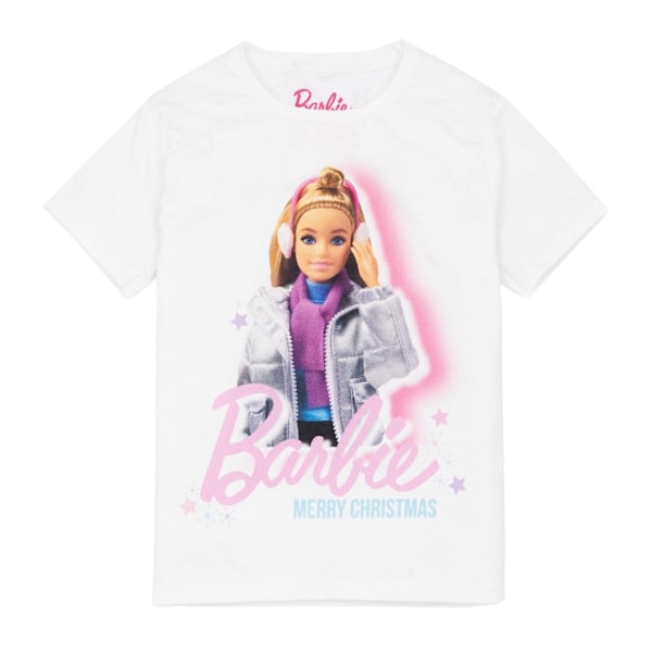 Barbie Girls Jul T-shirt 5-6 år Vit White 5-6 Years