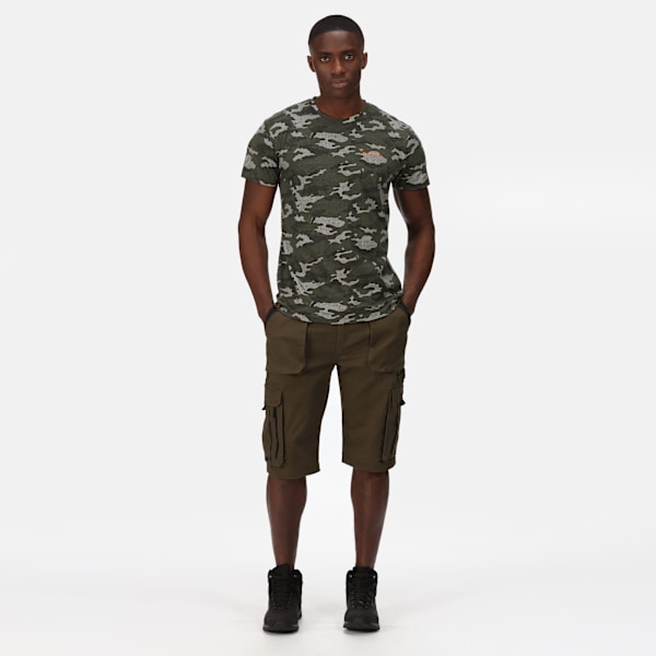 Regatta Pro Utility Cargo Shorts 30R Khaki för män Khaki 30R