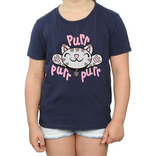 Big Bang Theory Girls Soft Kitty Purr Bomull T-shirt 12-13 År Navy Blue 12-13 Years