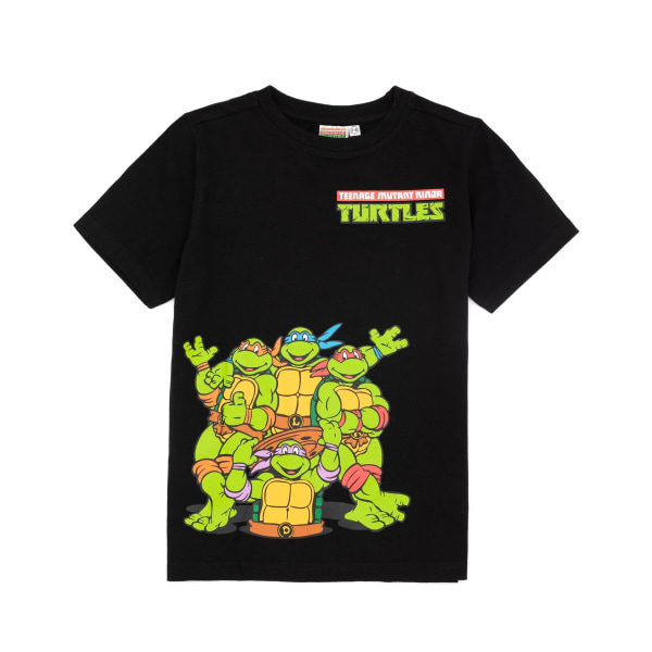 Teenage Mutant Ninja Turtles T-shirt för barn/barn (paket med 2) Black/Grey Marl 8-9 Years