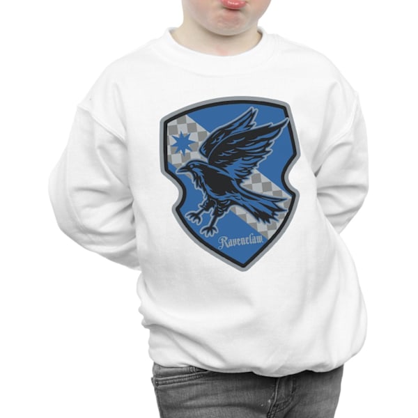 Harry Potter Pojkar Ravenclaw Crest Flat Sweatshirt 7-8 År Vit White 7-8 Years
