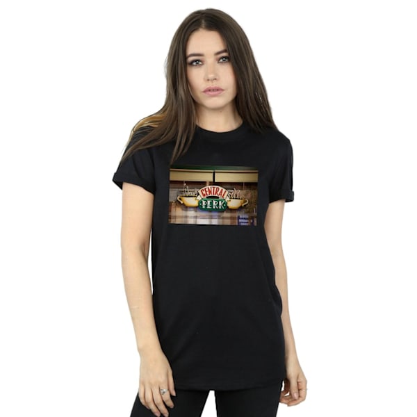 Friends Dam/Damer Central Perk Foto Bomull Boyfriend T-Shirt Black 3XL