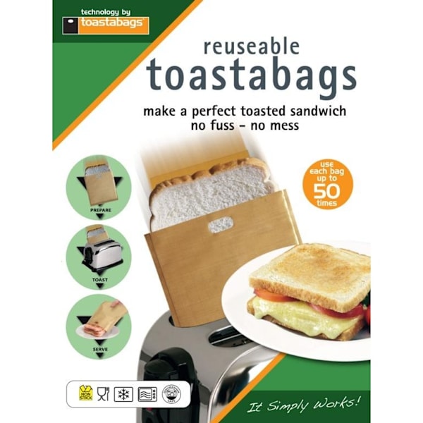 Toastabags Sandwich Bag (2-pack) One Size Vit/Grön White/Green One Size