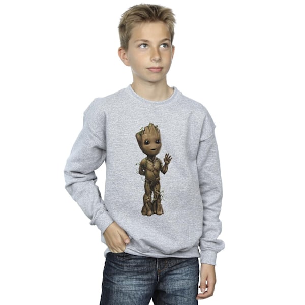 Marvel Boys I Am Groot Wave Pose Sweatshirt 9-11 år Sports G Sports Grey 9-11 Years