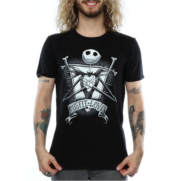 Nightmare Before Christmas Mens Misfit Love Jack Skellington Co Black 3XL