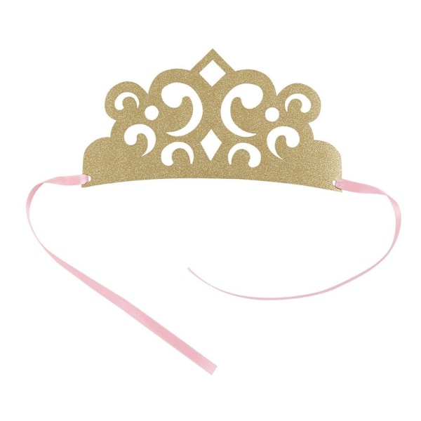 Unik Party Princess Papperskron Partyhatt (4-pack) En Storlek Guld/Rosa Gold/Pink One Size